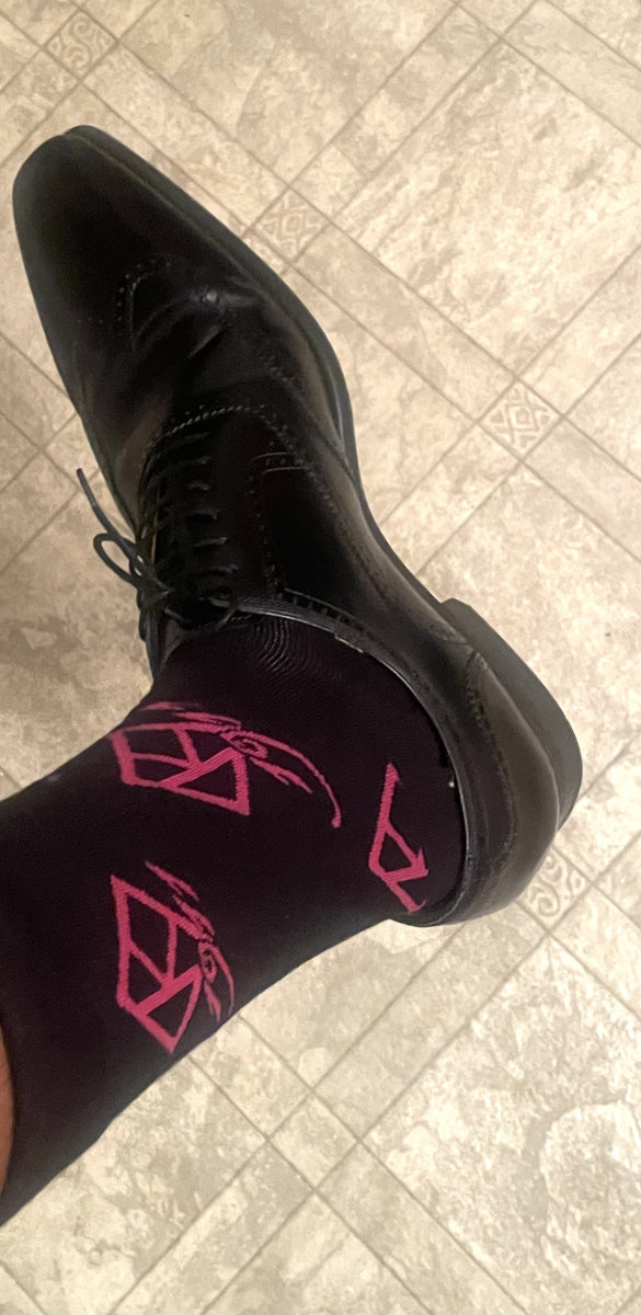 black and red dress socks ZV1575BR Black Red Dimensions Socks