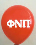 12IN RED PHI NU PI BALLOONS
