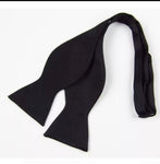 Black jacquard Self Bow Tie 100% Silk