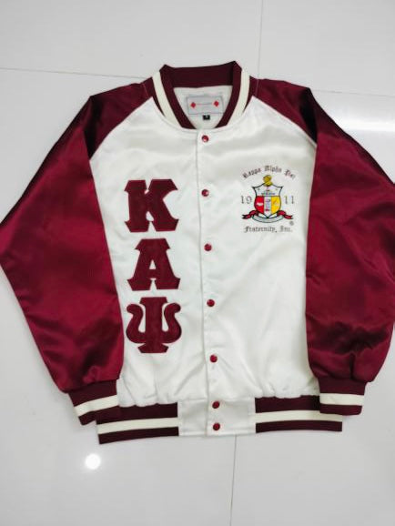 CRIMSON AND WHITE SATIN JACKET â #EntrepreNUPE