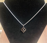 KAPPA ALPHA PSI  FLOATING K SILVER NECKLACE CHAIN  (SMALL)