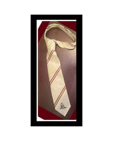 CREAM COAT OF ARMS NECK TIE