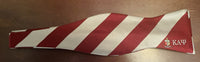 CRIMSON AND SILVER STRIP COAT OF ARMS BOW TIE