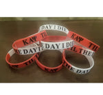 Red/White KAPPA TIL THE DAY I DIE Silicone Bracelet