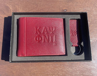 KAPPA WALLET AND KEYCHAIN SET (CRIMSON)