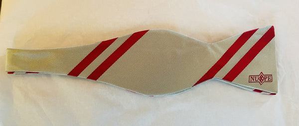 Crimson Custom Stripped NUPE Bow Tie