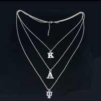 KAPPA ALPHA PSI 3 TIER SILVER NECKLACE CHAIN