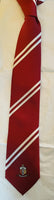 Crimson Custom Stripped COAT OF ARMS Long Tie