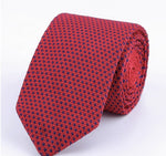 RED AND BLUE DOT MESH TIE