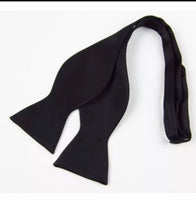 Black jacquard Self Bow Tie 100% Silk