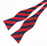 Blue/Red Adjustable Bowties Self Bow Tie Men's 100% Silk Jacquard Woven