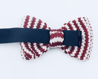 Crimson & White Pre Tied Bow Tie