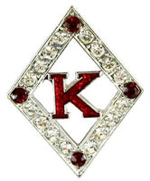 Diamond with Crimson Accent Lapel Pin