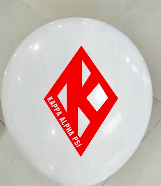 White Kappa Floating K Balloons (10")
