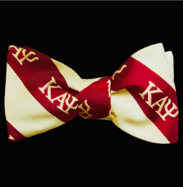 Kappa Crimson & Cream Silk Bow Tie