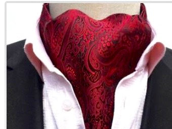 Red Paisley Ascot