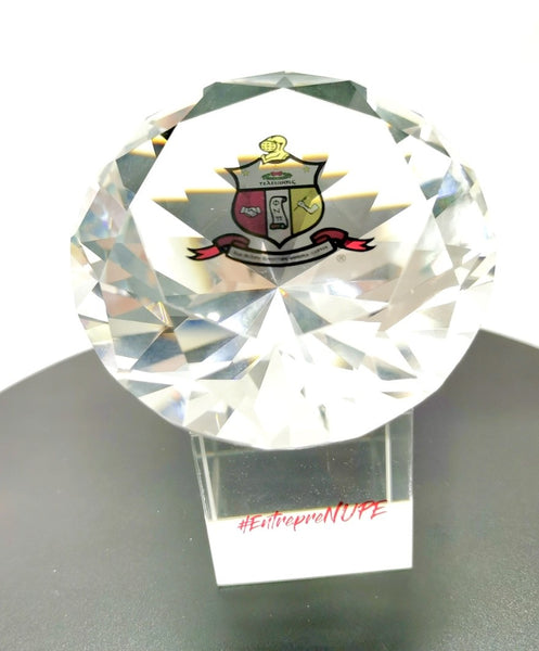 Kappa 3D Diamond Crystal Paper Weight