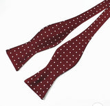 Crimson Polka Dot Bow Tie 100% Silk