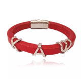 Red Leather Kappa Alpha Psi Bracelet