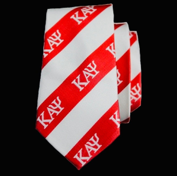 Kappa Red & White Silk Signature Neck Tie