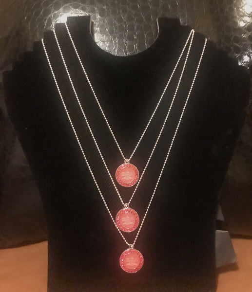 Red Kappa Rhinestone Necklace