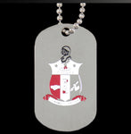 KAPPA Silver Double-Sided Dog Tag W/Chain