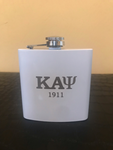White 5 oz Stainless Steel Flask